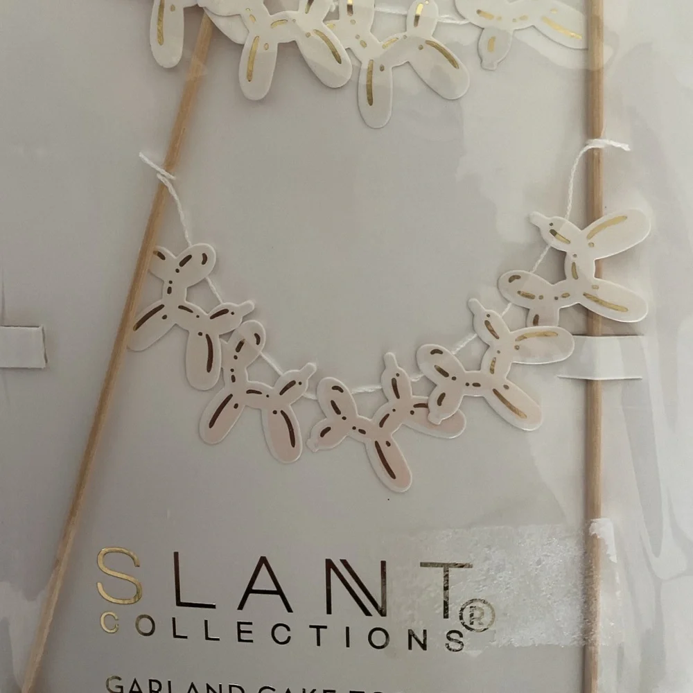Slant Cake Topper Party Animal Balloon Dogs NWT